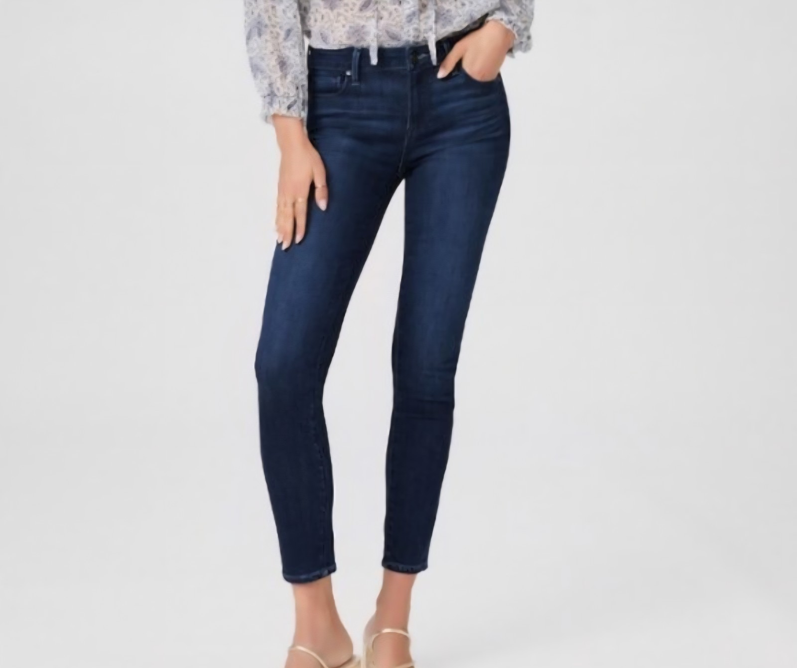 Paige Verdugo Ankle Jeans Womens 30 Blue Dark Stretch