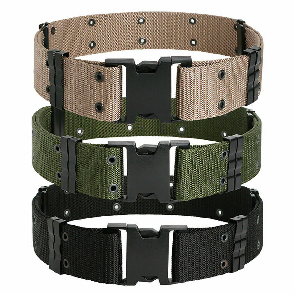 Military Pistol Belt Nylon Tactical Webbing Belt ALICE Marine Corps Type Belt US