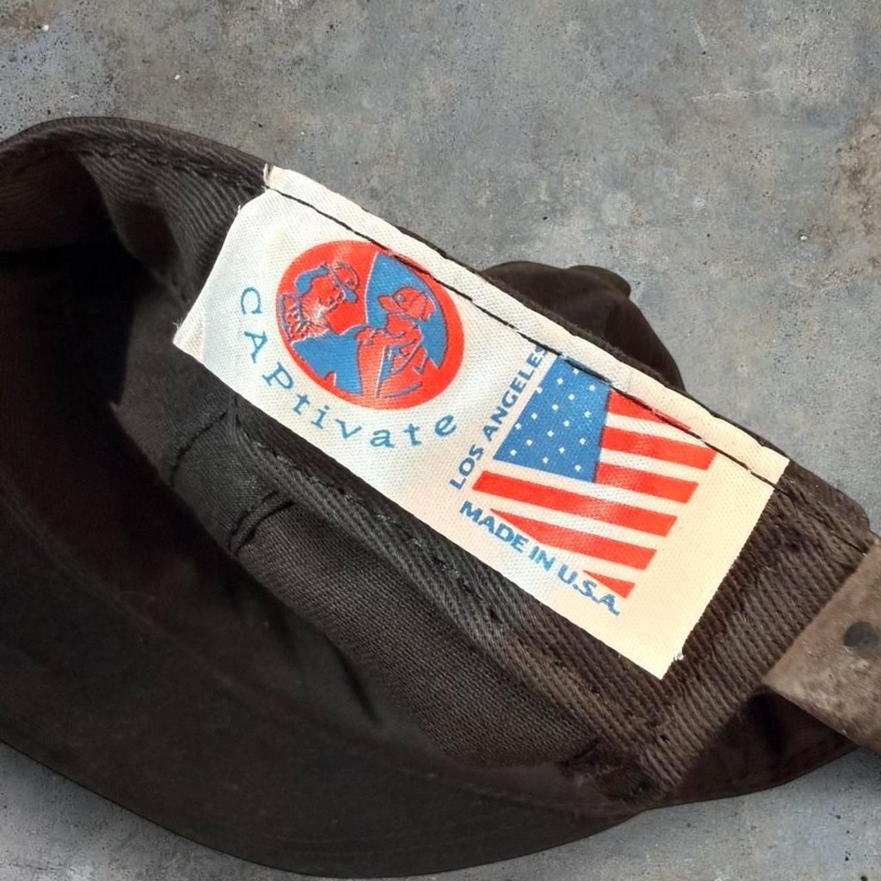 Vintage Captivate CNN Logo Embroidered Snapback Hat Made In USA