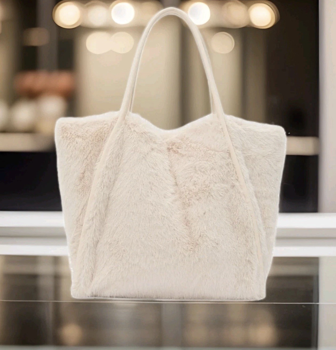 Victoria’s Secret, Faux-Fur Tote For Any Occasion, Large, New Bag