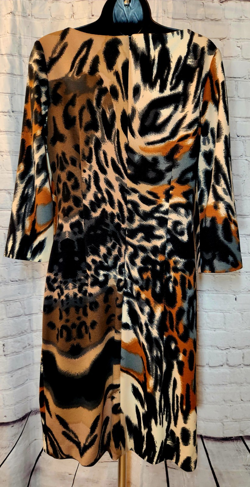 Jessica Simpson Bold Animal Print Ruched Sheath Dress (Size 8)