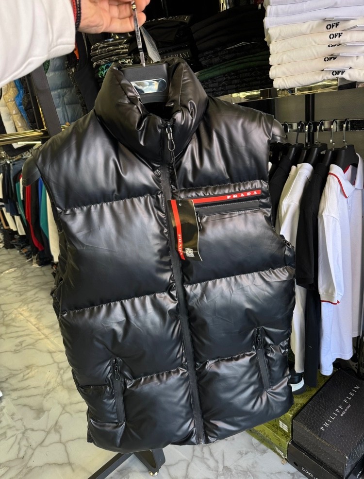 Prada Linea Rossa Light Re-Nylon down vest puffer Jacket
