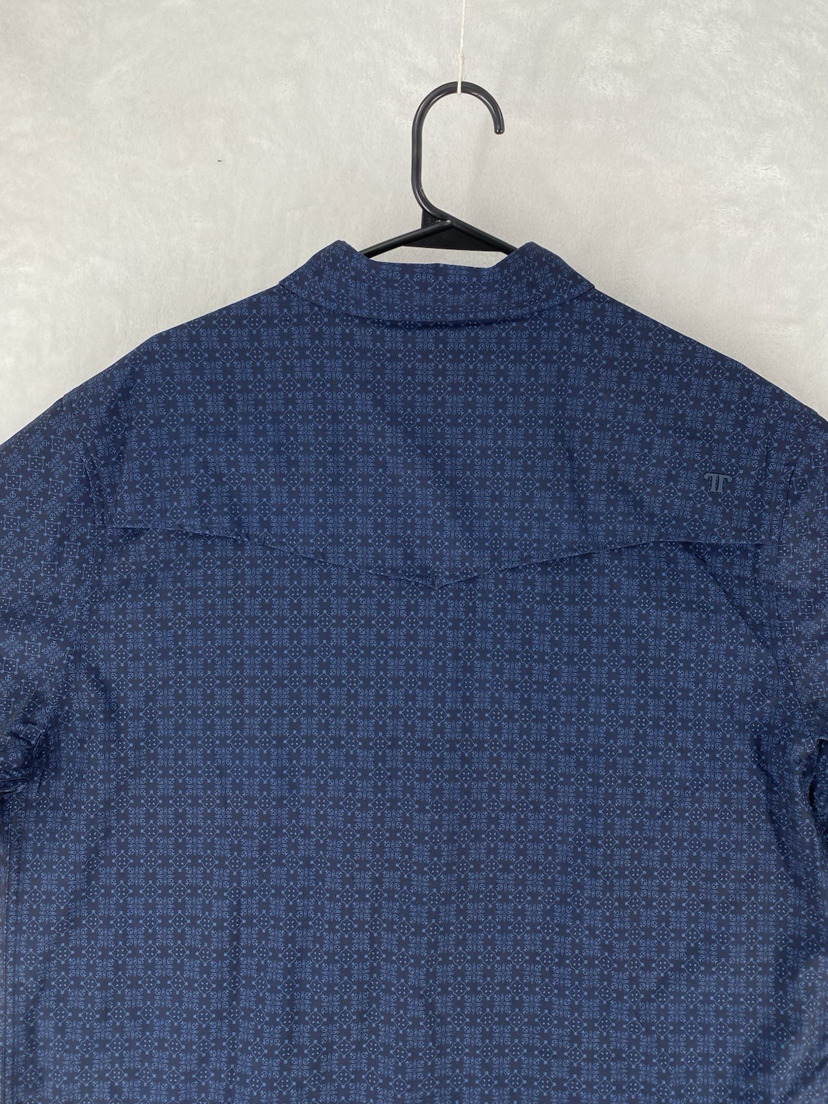 Ferrell Shirt Men’s Large Blue Collin Soft Stretch Western Snap Button NEW $70