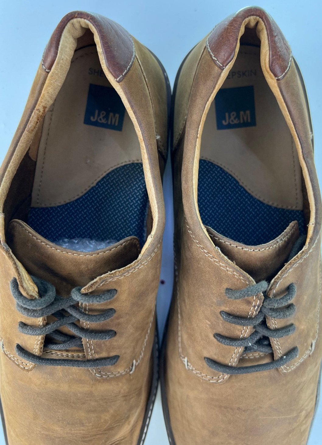 Johnston & Murphy McGuffey $120 Men’s Plain Toe Casual Shoes Size 12 M Leather