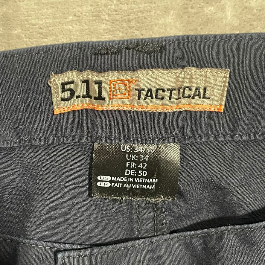 5.11 Tactical Pants Mens 34×30 Blue Cargo Ripstop Utility Tough Outdoor