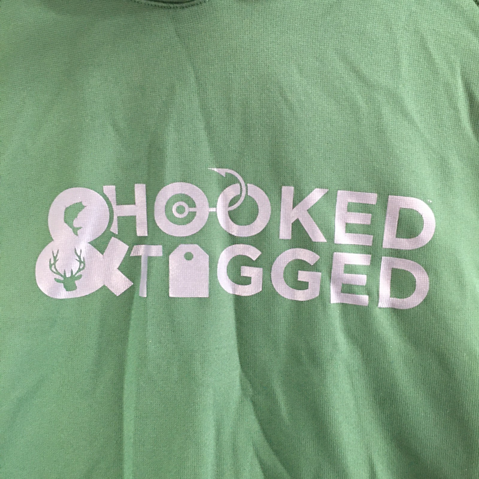 Sport-Tek Hoodie Men XL Pullover Fleece Hooked & Tagged Graphic Polyester Green
