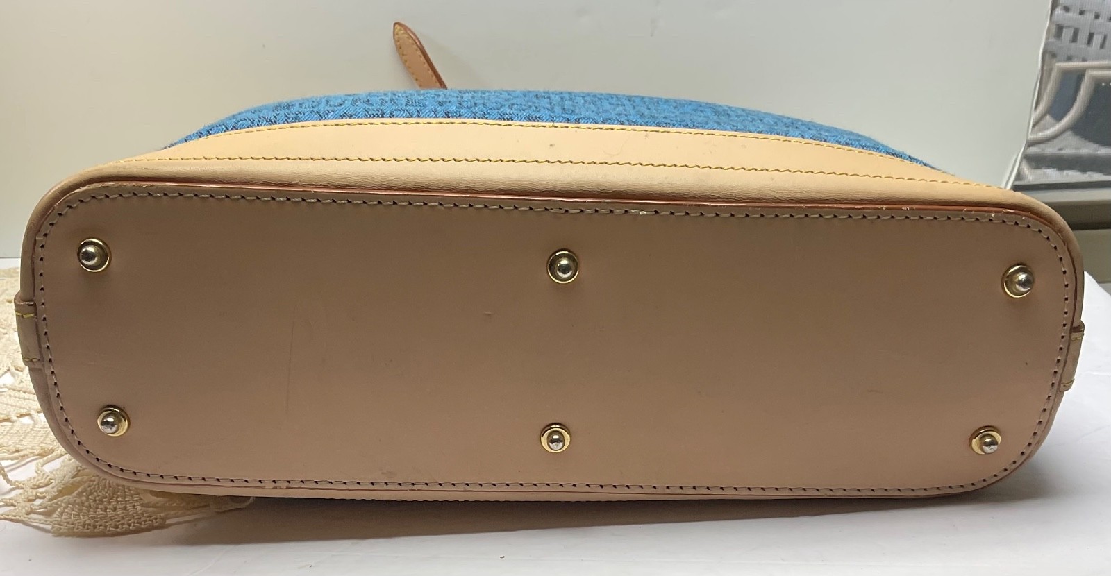Dooney & Bourke VintageMonogramJacquardFabricShouder Bag/LeatherRegistrationCard