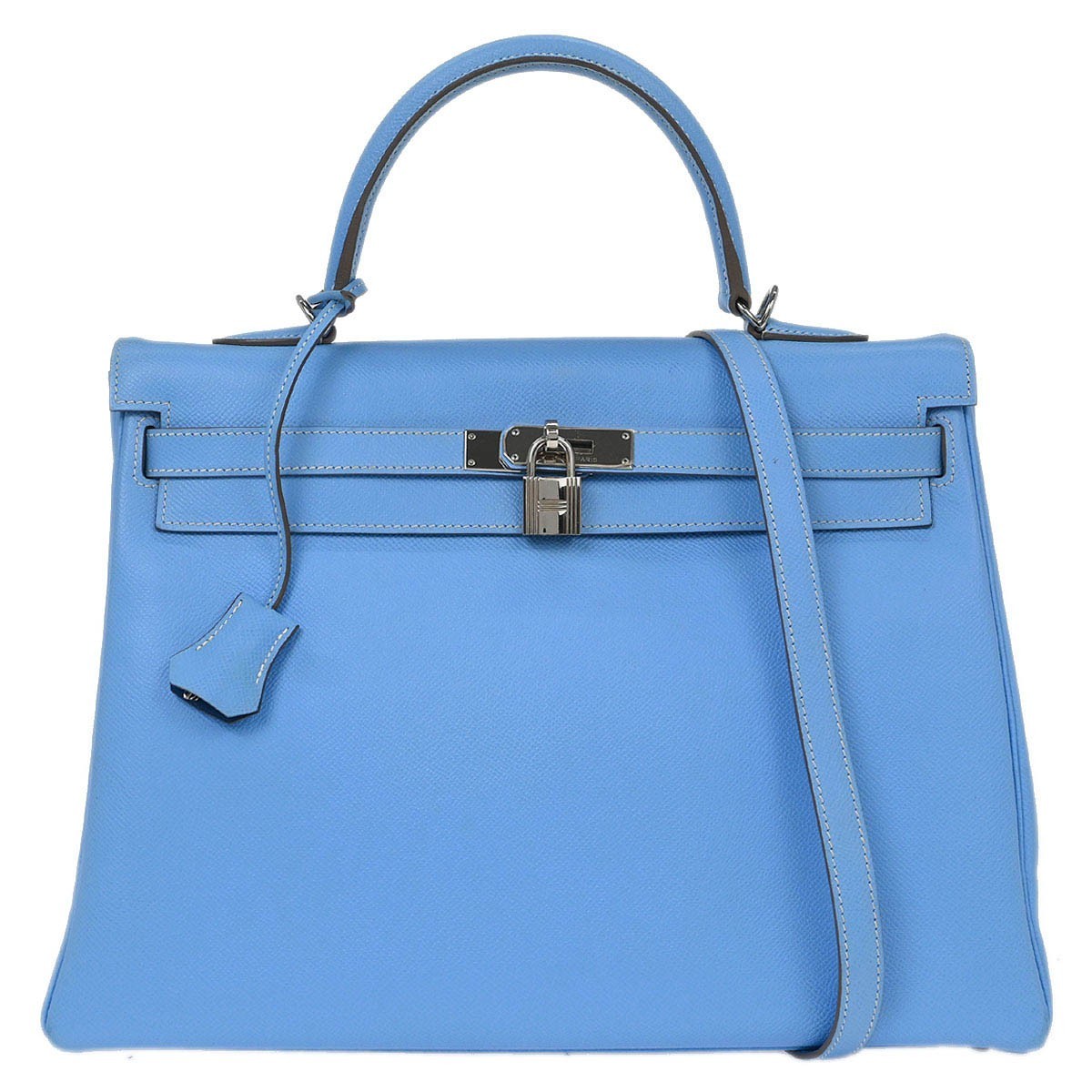 Hermes Blue Aztec Epsom Kelly 35 Retourne 2way Handbag 27N□O 154020