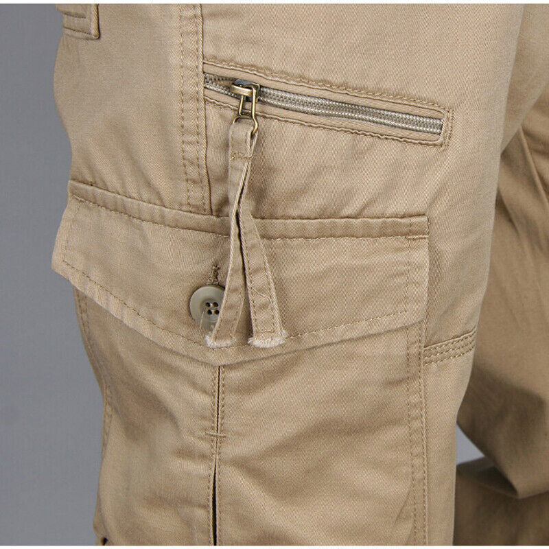 Men’s Cargo Pants Waterproof Hiking Trousers Multi-Pocket Tactical Outdoor Pants