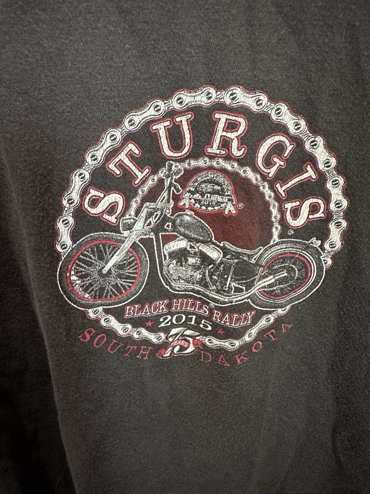 Sturgis 2015 Black Hills Rally Motorcycle T Shirt Biker Graphic XL