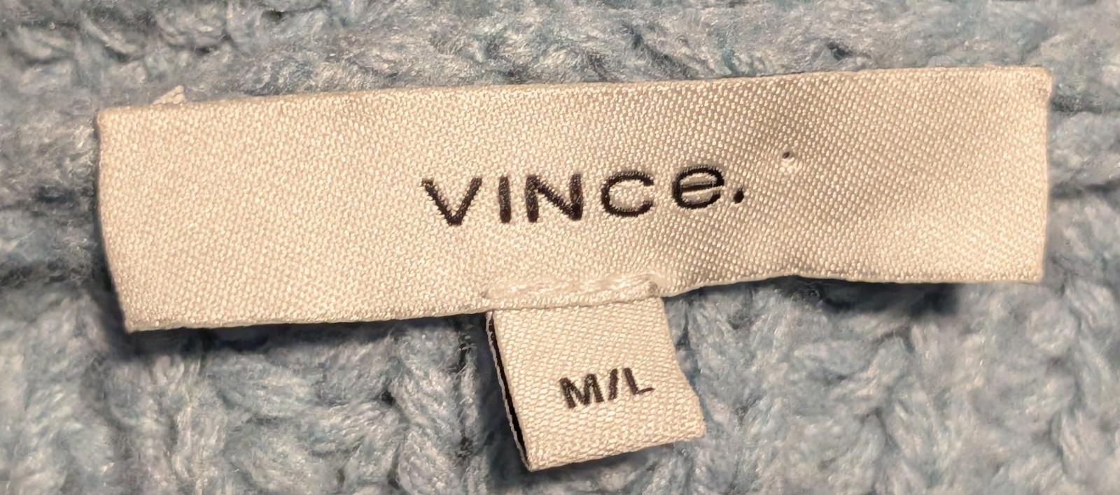 VINCE Lofty Rib Bolero Shrug Cardigan in Pale Blue Wool Cashmere Crop M/L – NWT