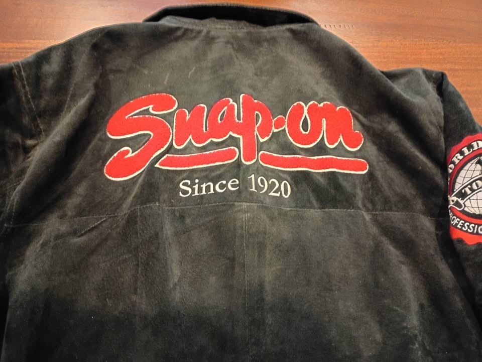 NWT Snap-On Tools Black Suede Leather Jacket 2008 Edition Mens Size L