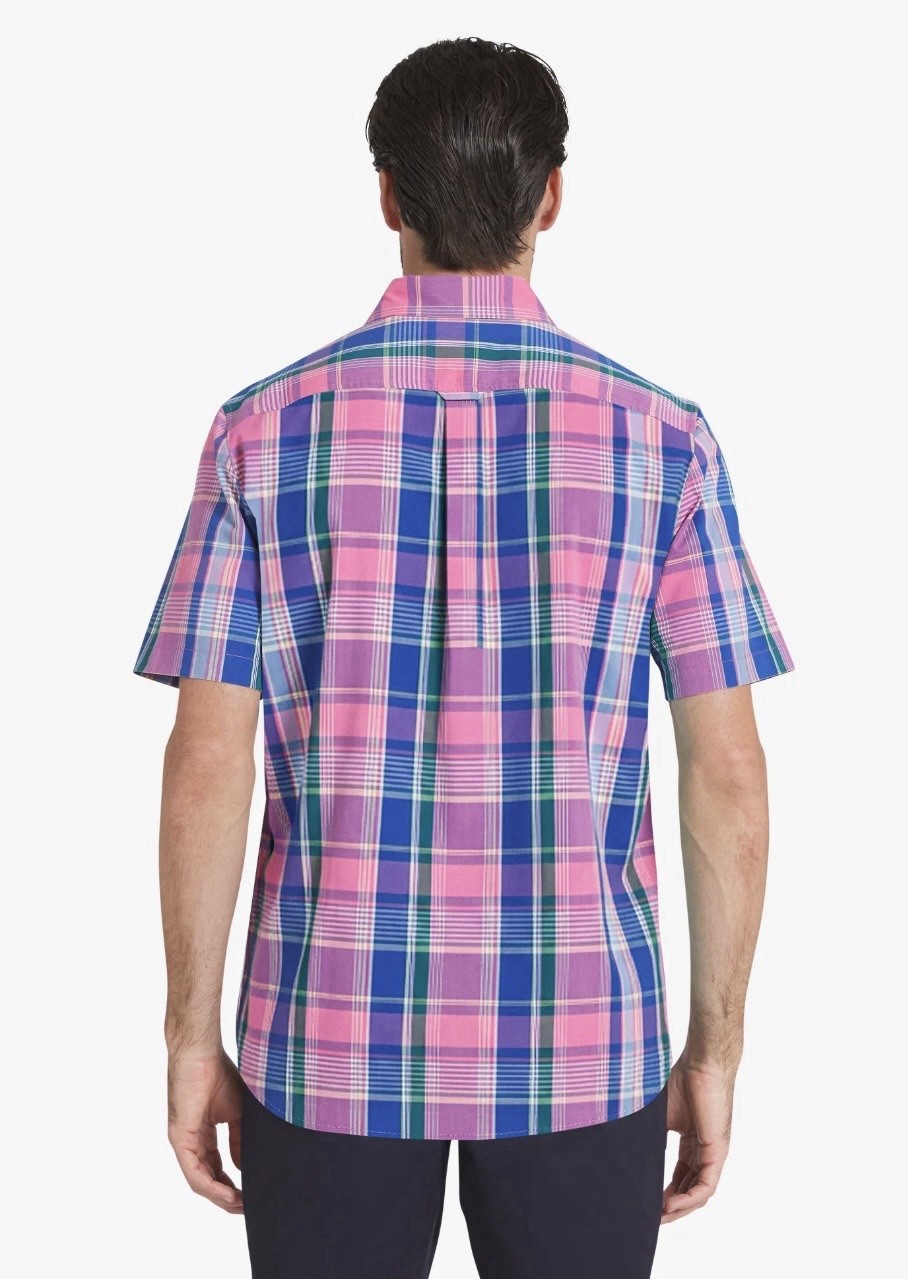 Chaps Men’s & Big Men’s Short Sleeve Easy Care Stretch Poplin Shirt, Size M