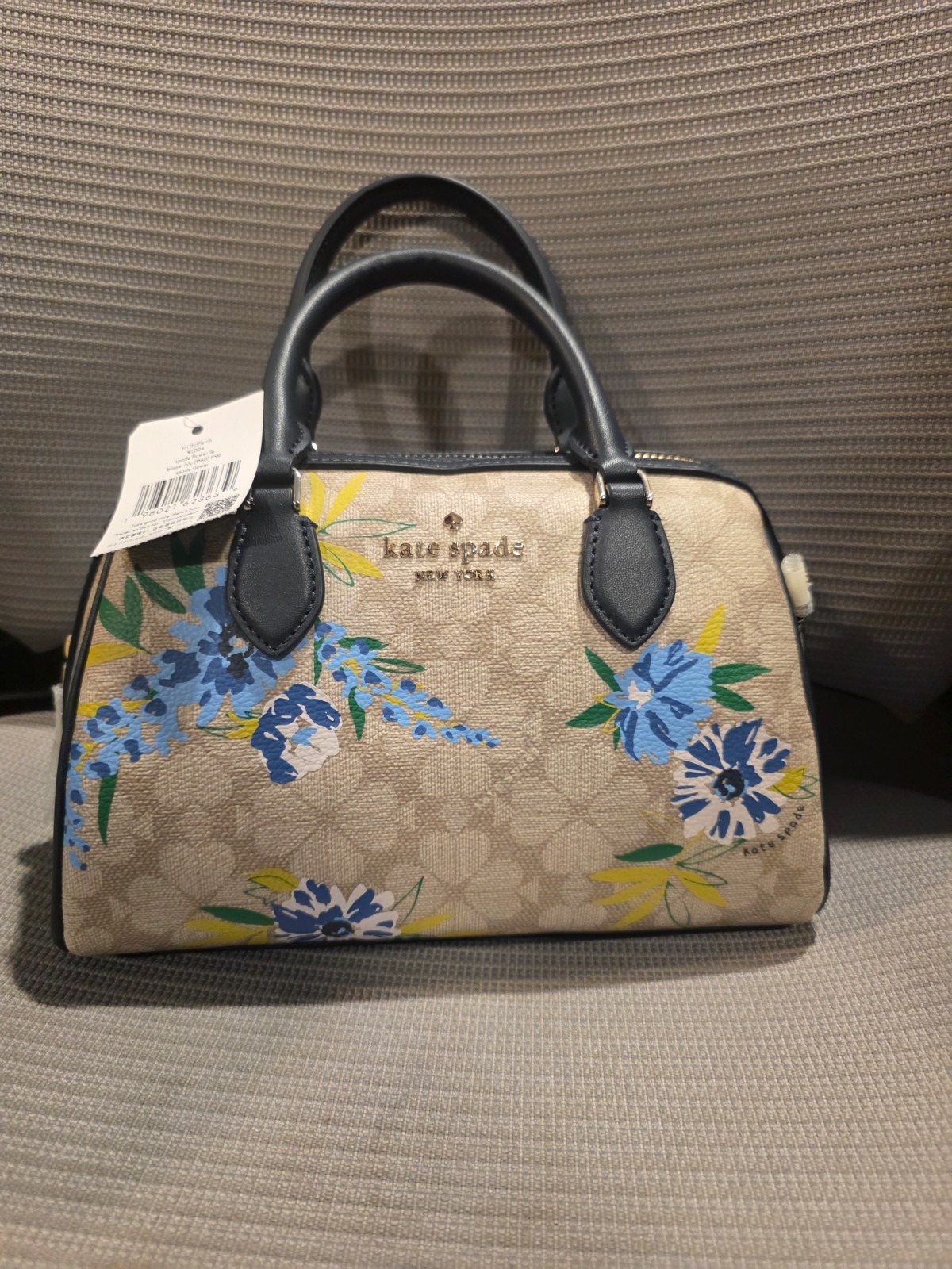 kate spade small duffle spade flower blazer blu