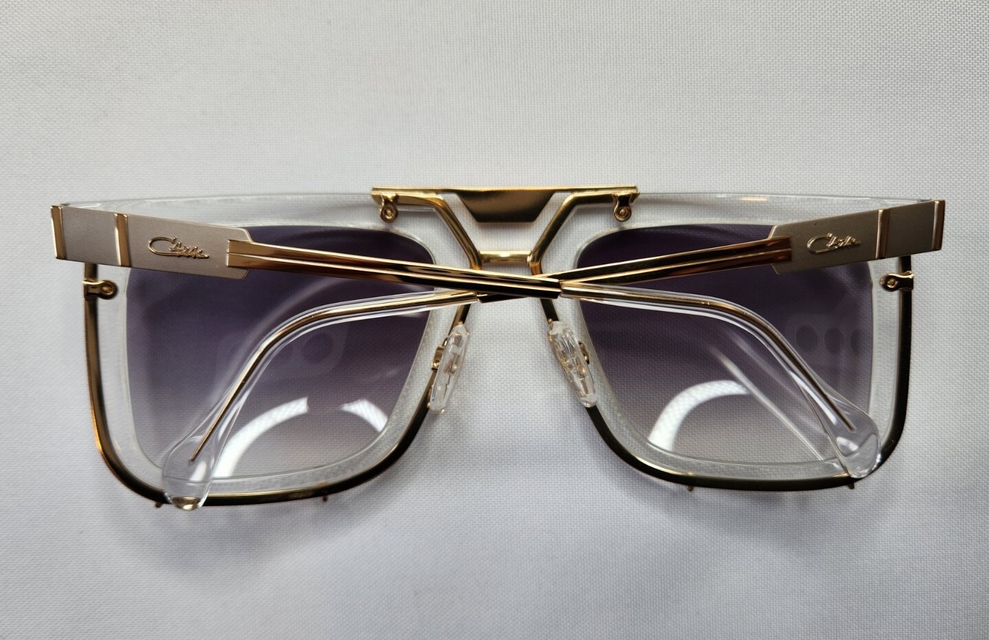 CAZAL LEGENDS MOD. 648 COL. 003 CRYSTAL GOLD PLATED SUNGLASSES MADE IN GERMANY