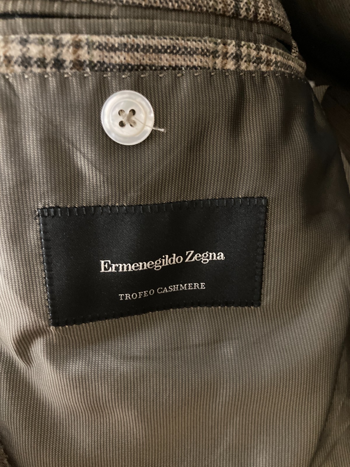 VGUC Ermenegildo Zegna Sport Coat Neutrals Wool/Cashmere IT54/52