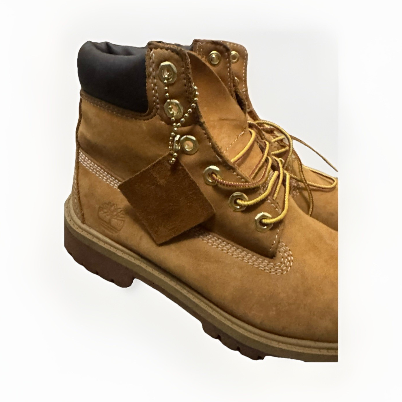 Timberland Men’s Brown Leather Lace-Up Ankle Work Boots Round Toe Pre-Owned