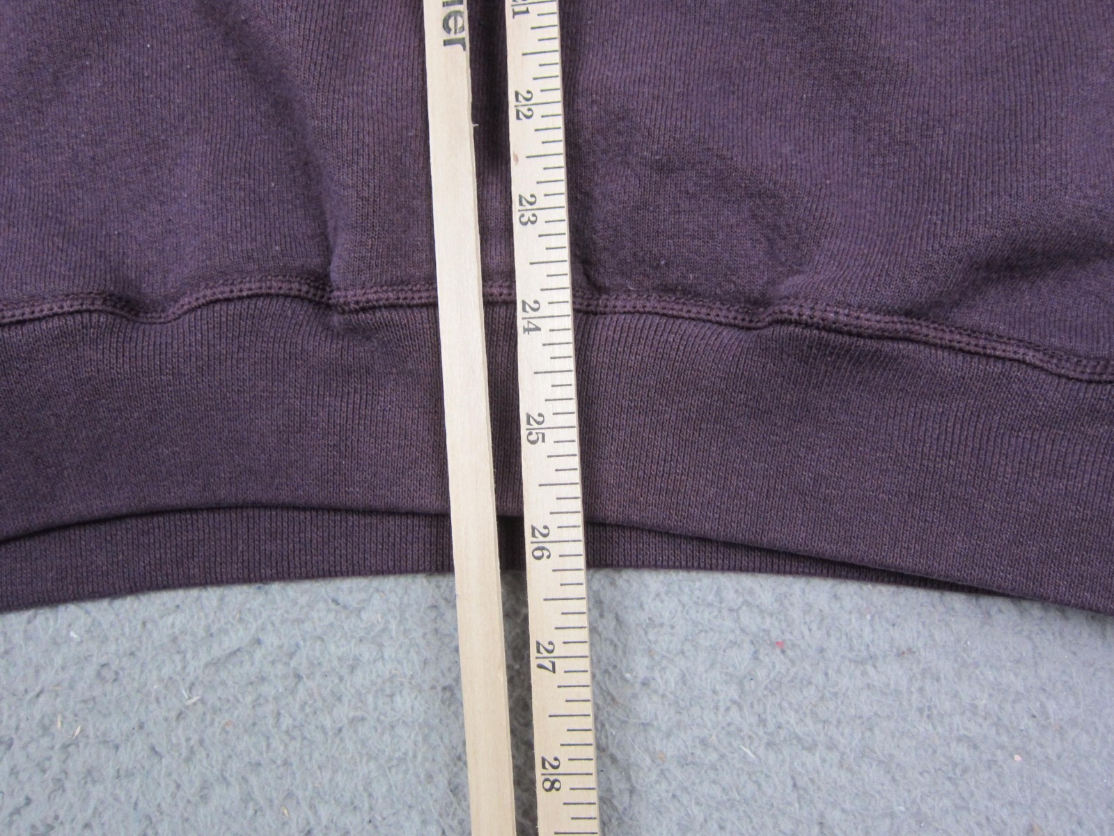 Vintage Tultex Sweatshirt Adult Large L Purple Henley Fleece 90s Sweater Casual