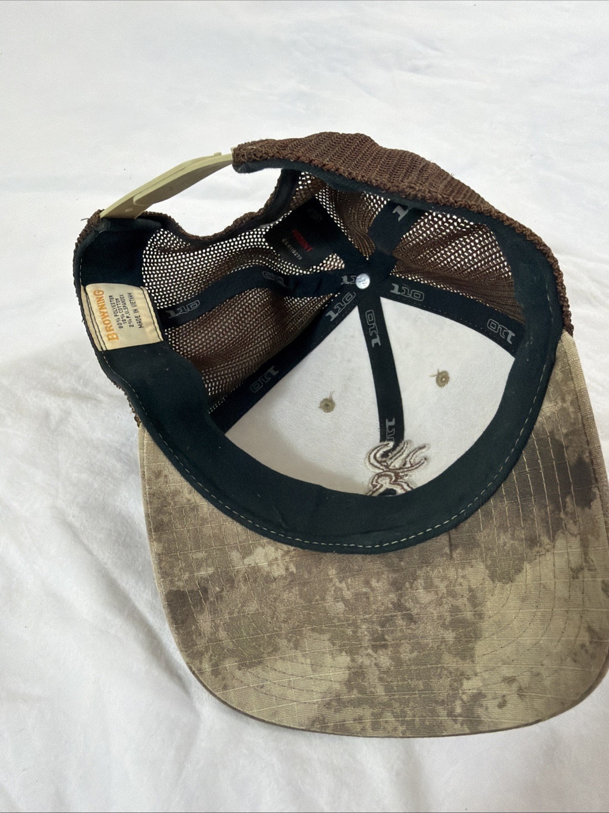 Browning Trucker Hat Mesh SnapBack Digi Camo And Brown Adjustable