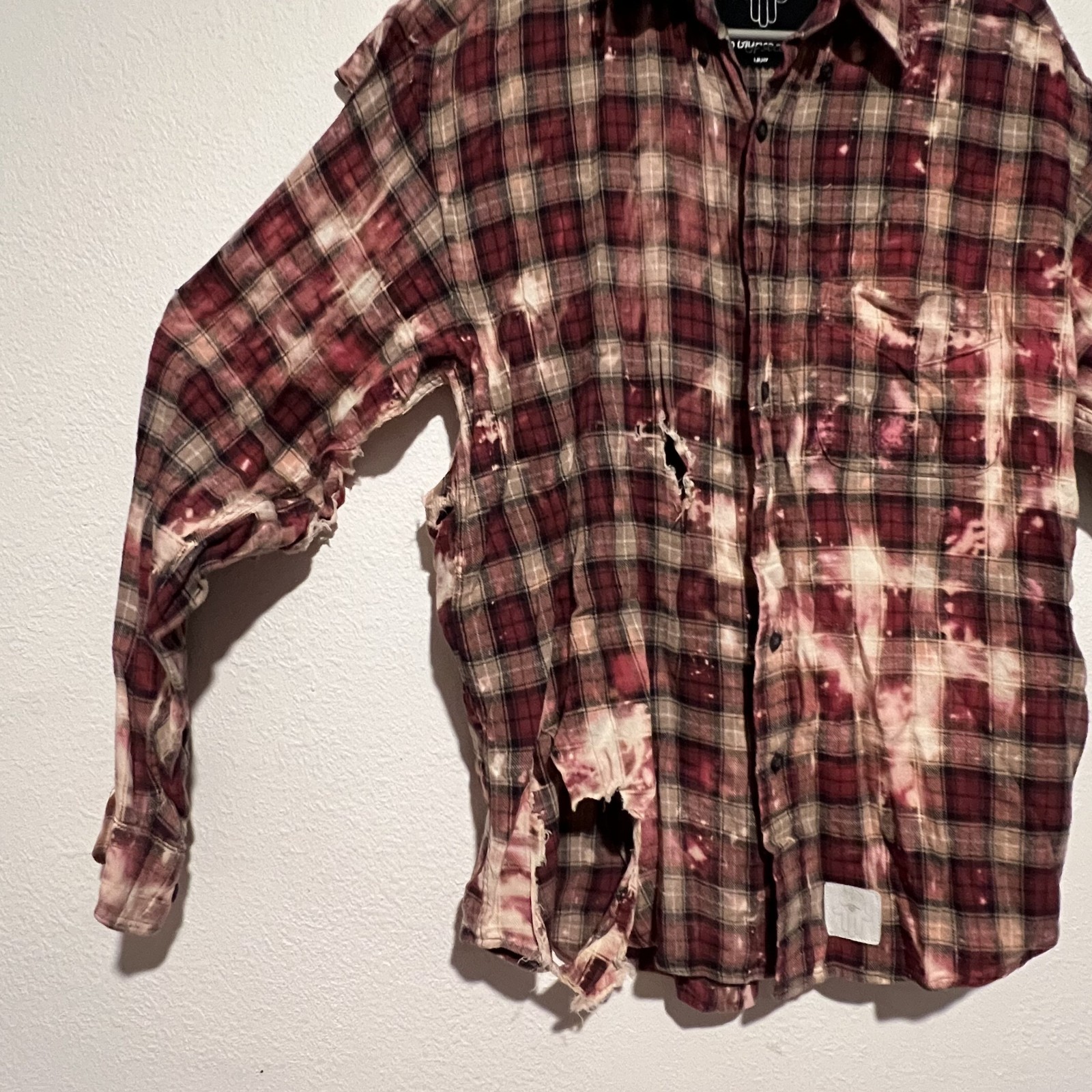 Two Gypsea Souls x Jimi Hendrix Upcycled Flannel Distressed & Bleached Band A5