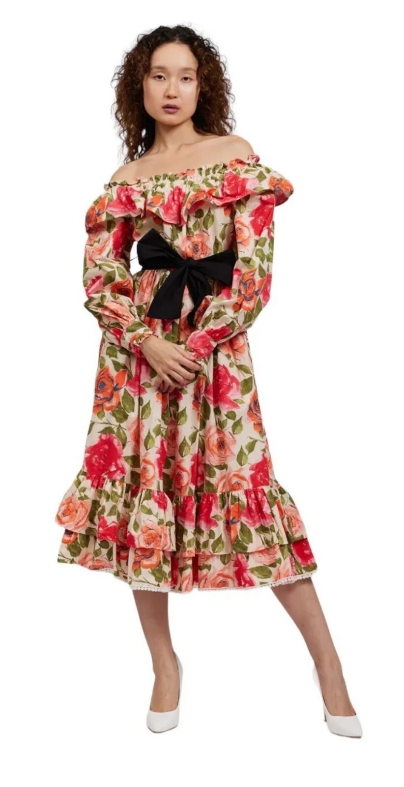 Laura Ashley Dress Batsheva Wednesday Dress Tea Rose, Size UK 12 US 8 rrp £265