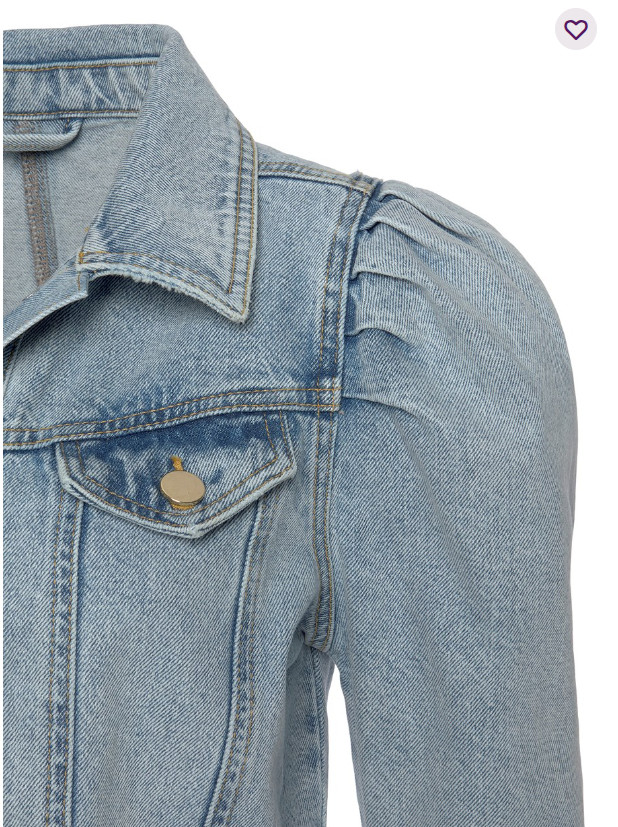 Puff Sleeve Denim Jacket