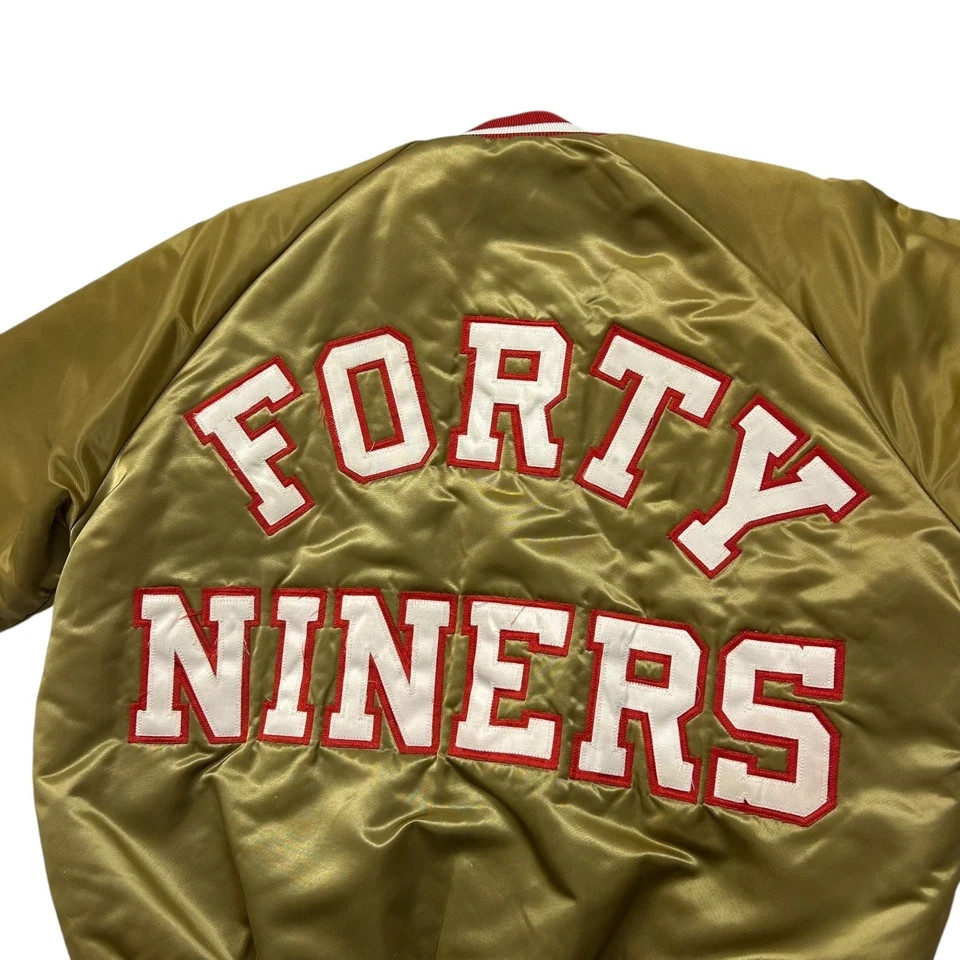 Vintage 90s SAN FRANCISCO 49ERS Satin Bomber Jacket – Varsity Style