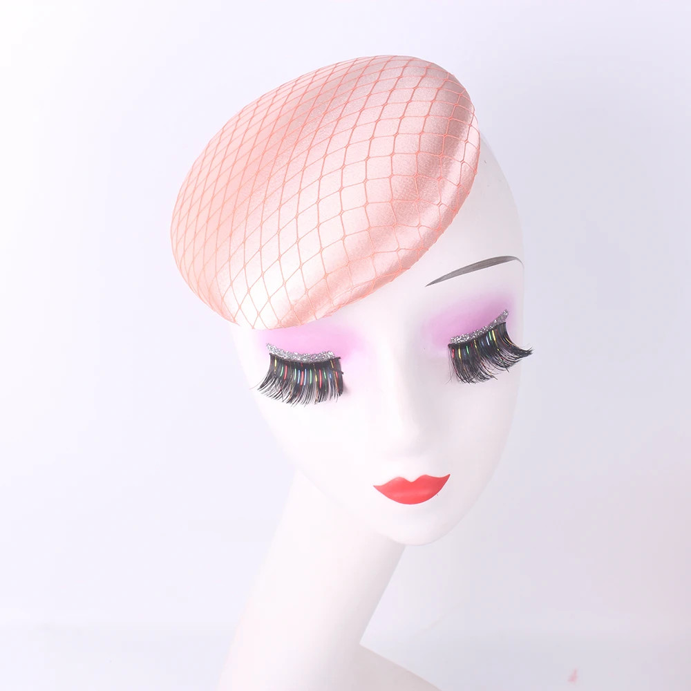 Fascinator Hat Base Satin 15cm Red Wedding Party Hair Accessory Millinery Cap