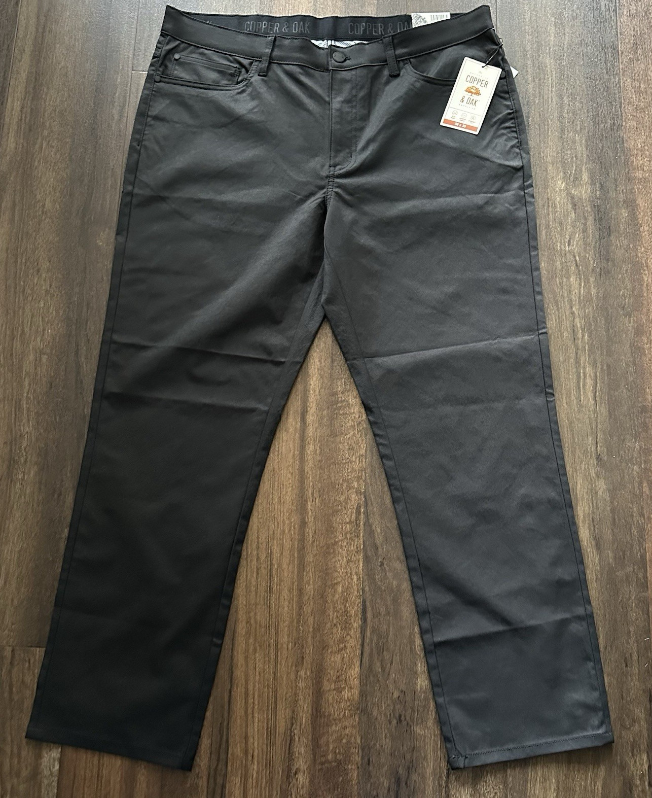 Copper & Oak NWT Men’s 38×30 5 Pocket Polyester Pants Black K5S842 NWT $75