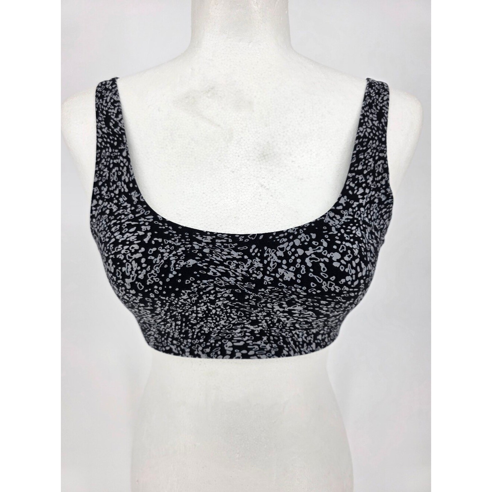 Lululemon In Alignment Bra Black White Print Adjustable Strap Size Unknown