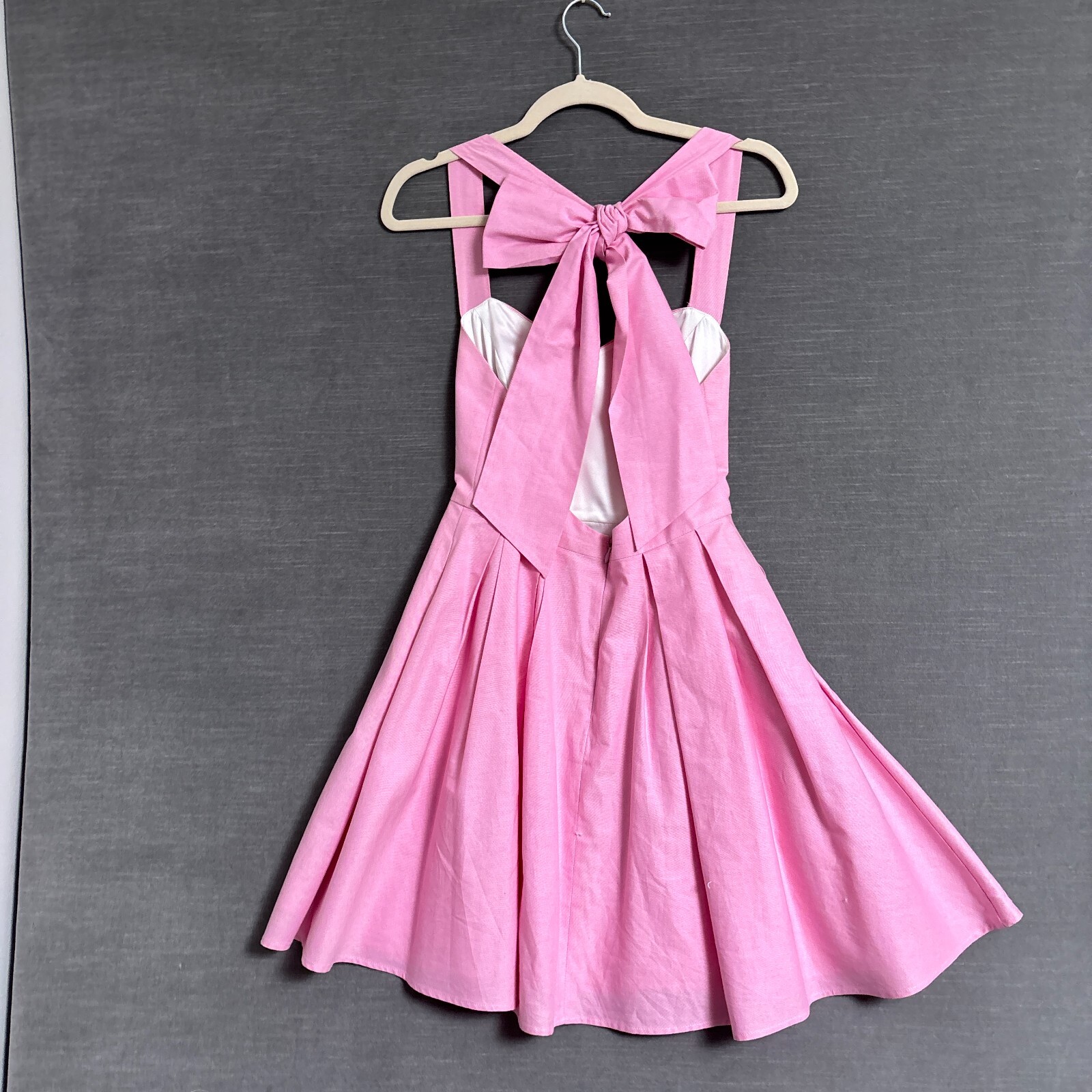 Lauren James Dress S Pink Preppy Nautical Bow Summer Party Classic Coastal