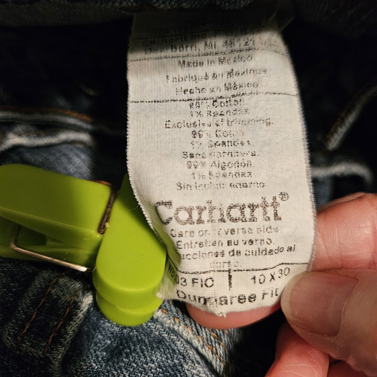 Carhartt Jeans Sz. 10 Double Knee Utility 99% Cotton 1% Spandex Paint Stains