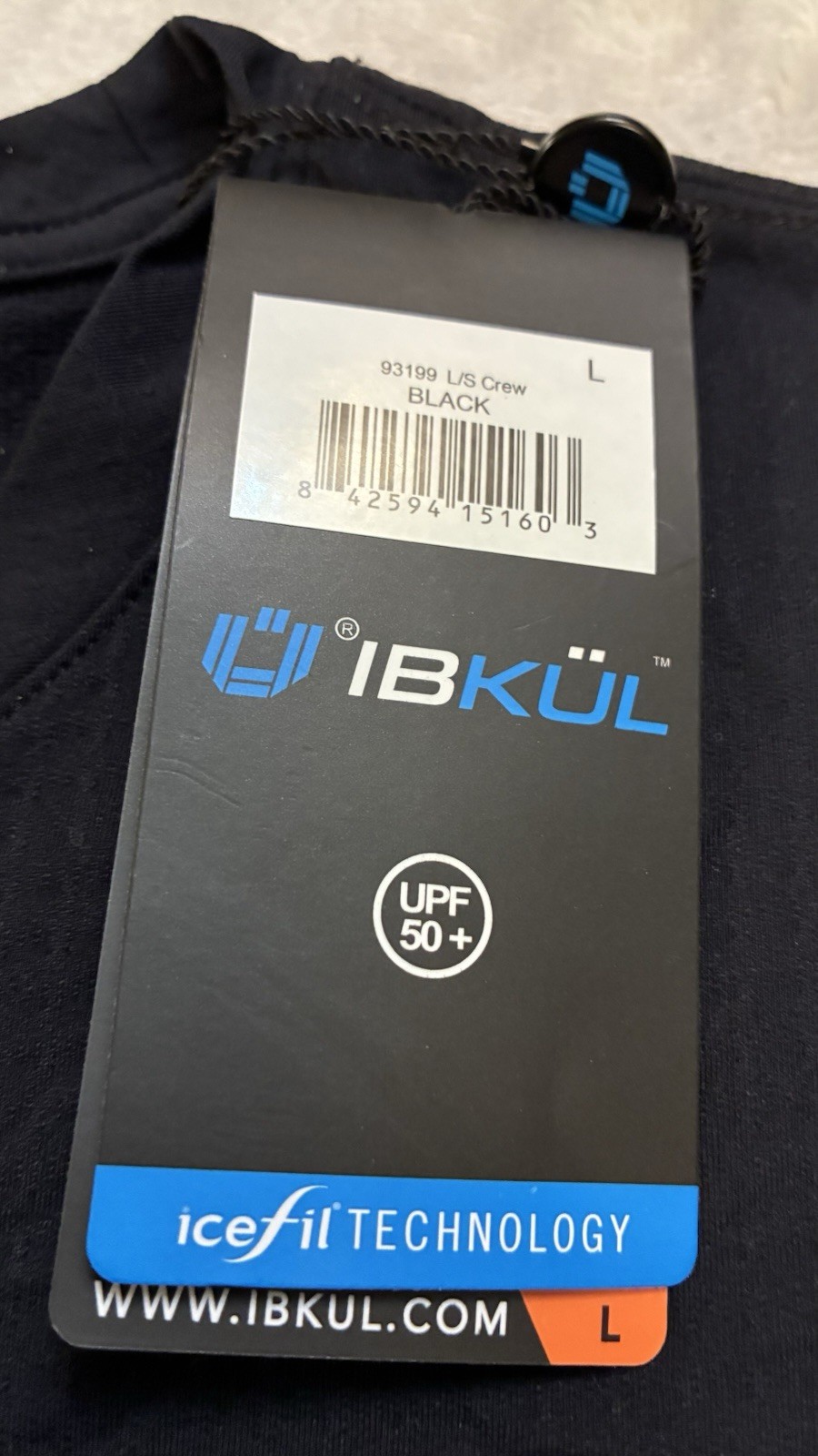IBKUL Men’s Large Long Sleeve Crew Neck Tshirt NWT