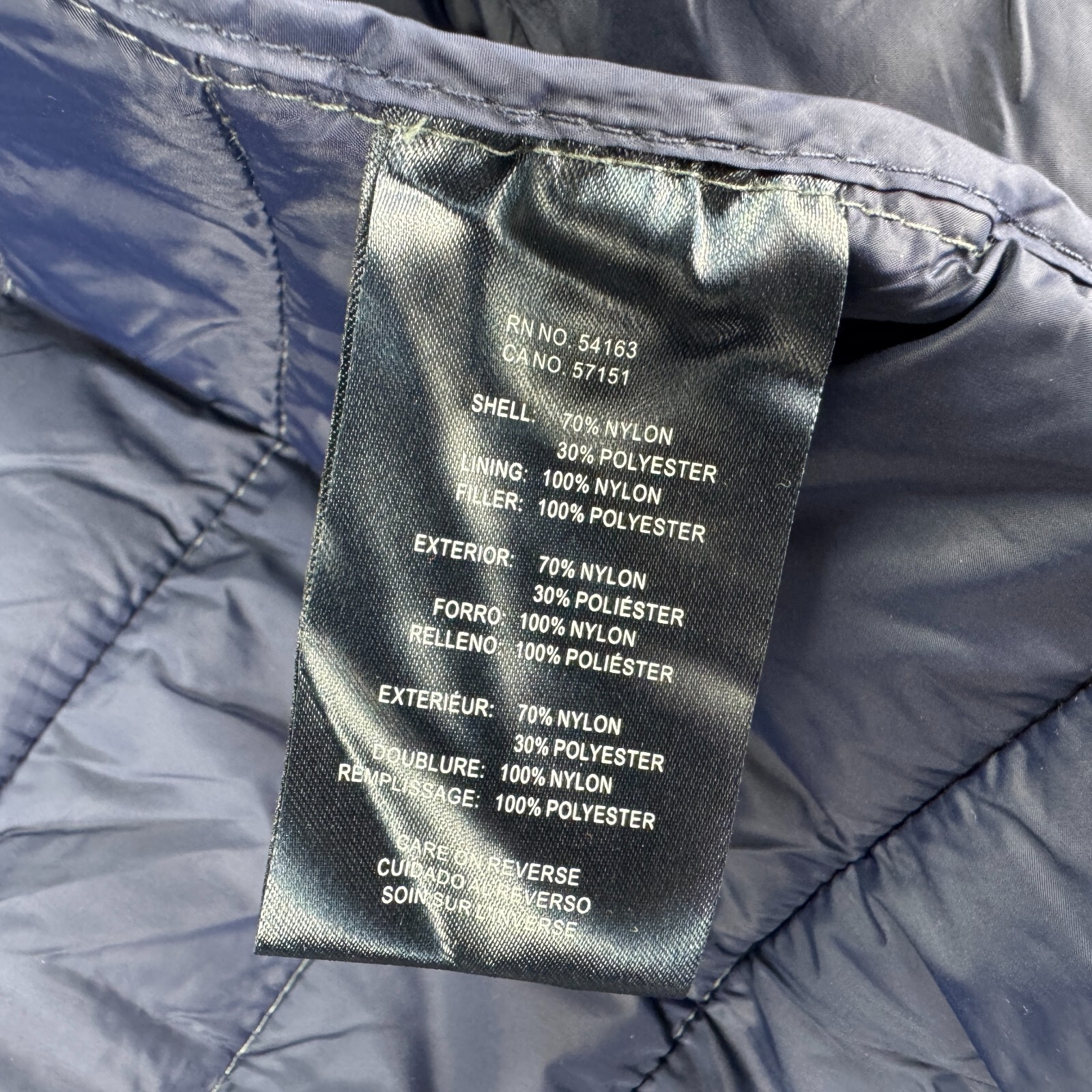 Club Room Mens Quilted Packable Puffer Jacket Gray S