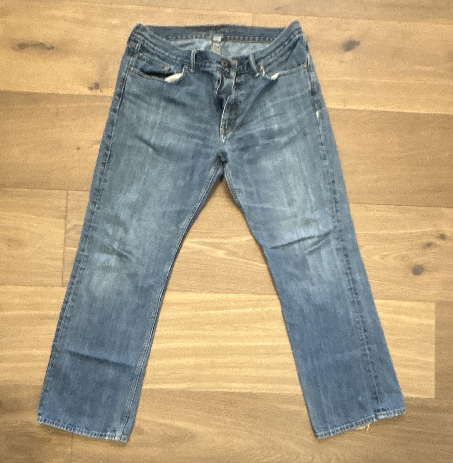 Banana Republic Men’s Straight Blue Denim Jeans Medium Wash Mid Rise 5-Pocket