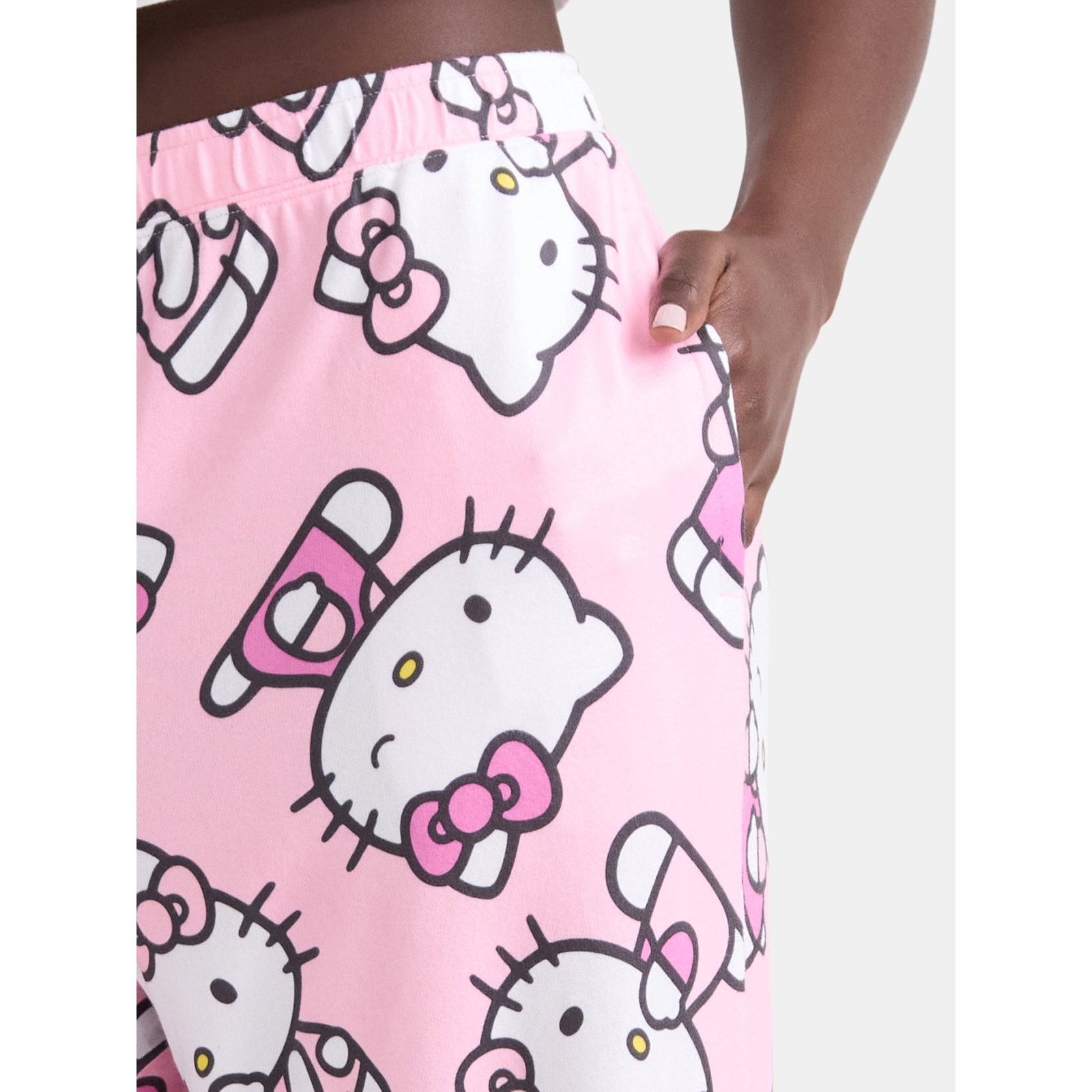 Hello Kitty Pajama Pants Sleep Womens Size XS S M L XL Plus 2X 3XL Lounge Pink