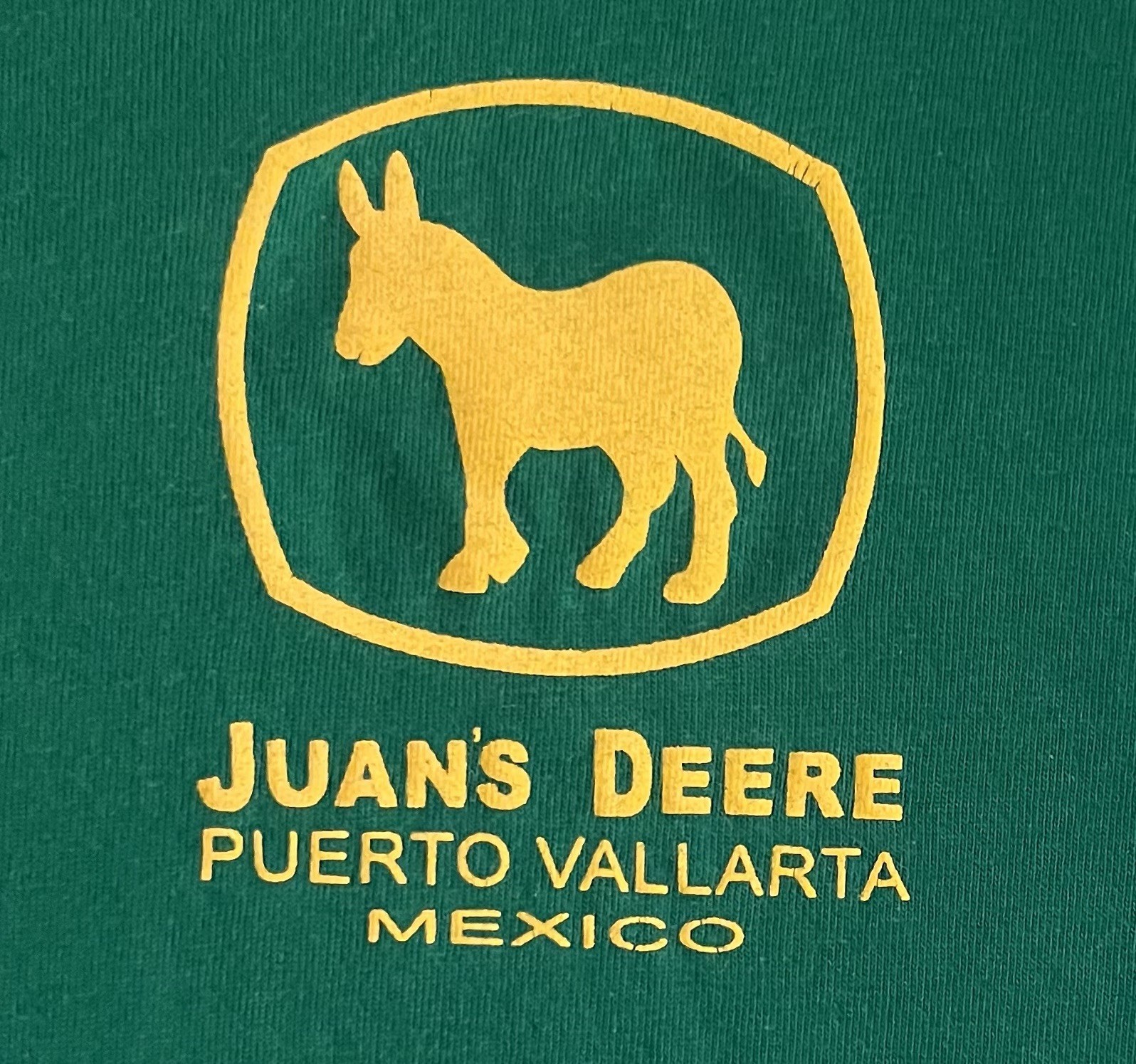 juans deere john deere green Mens Extra Large puerto Vallarta Double sided