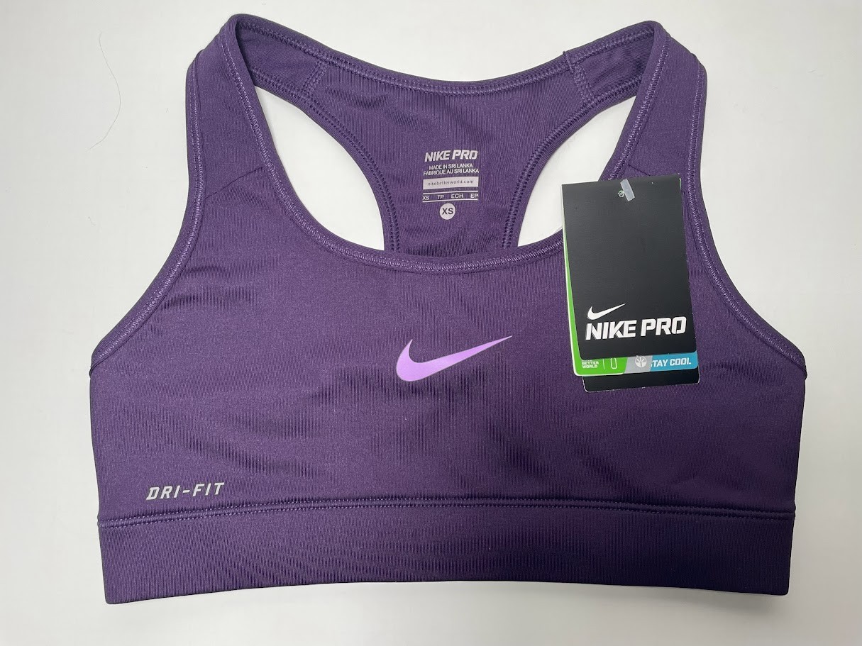 NIKE NWT Rich Purple Dri Fit COOL Sports BRA Retail $30 XS