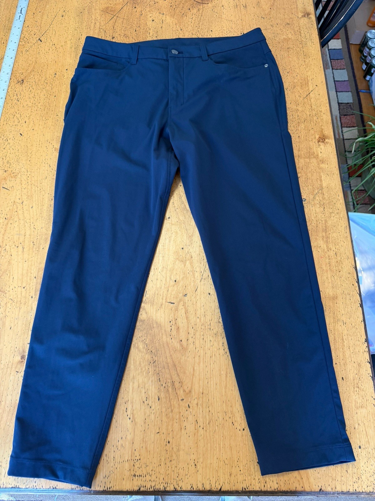 Lululemon ABC Pant Classic Warpstreme True Navy Blue Men Size 34×29 EUC