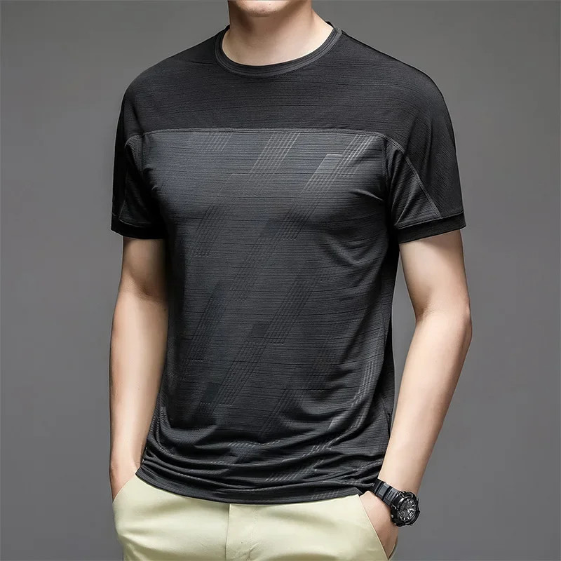 Undershirt Men’s Running Short Sleeves T-shirts Yoga Tops Lycra Things for Gym C