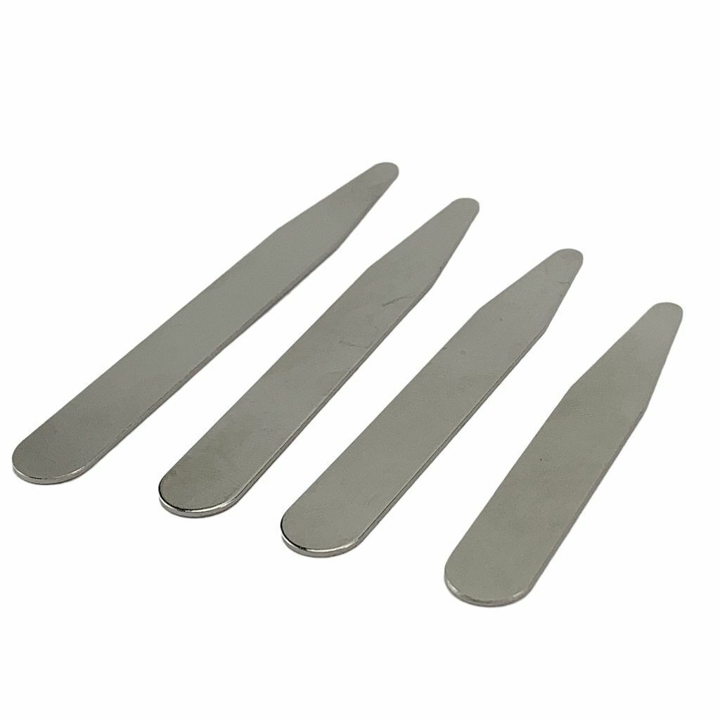 10 20 Metal Collar Stays Stiffeners & 10 Magnets for Men Shirts 4 Sizes with Box