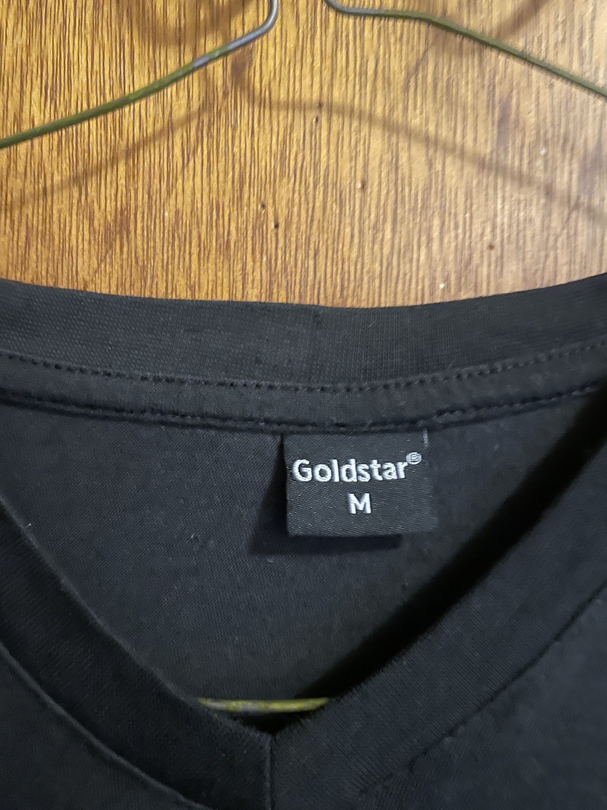 Goldstar Men’s Black V-Neck T-Shirt Size Medium