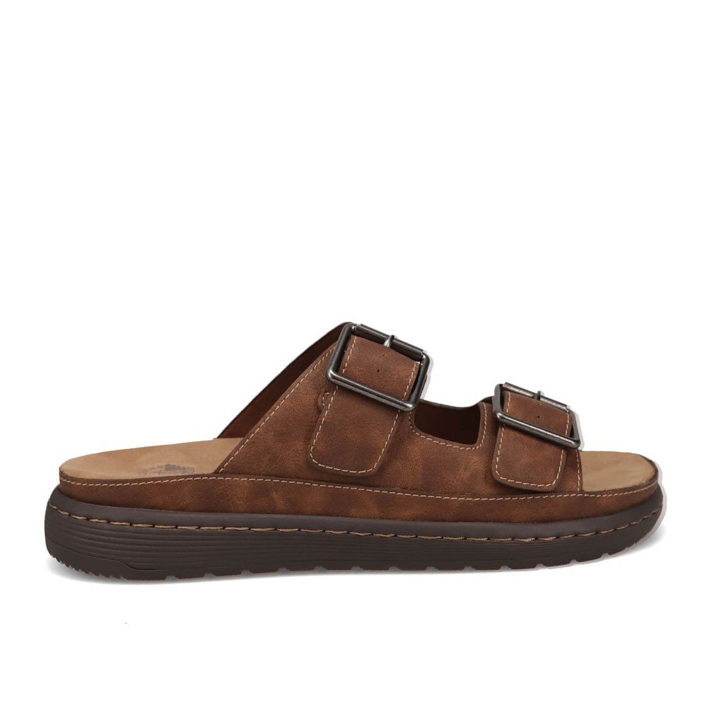 Dockers Mens Santorini Tumbled Full Grain Open Toe Buckle Sandal