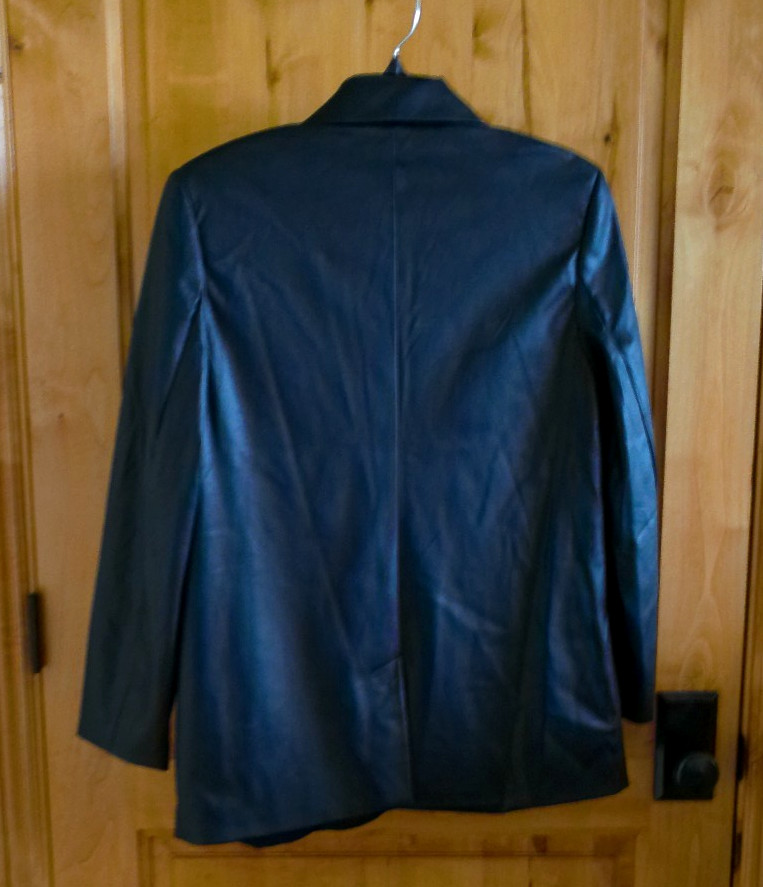 FUTURE COLLECTIVE K.B. BROWN TARGET NWT SIZE XS BLACK BLAZER POLYURETHANE LAPEL