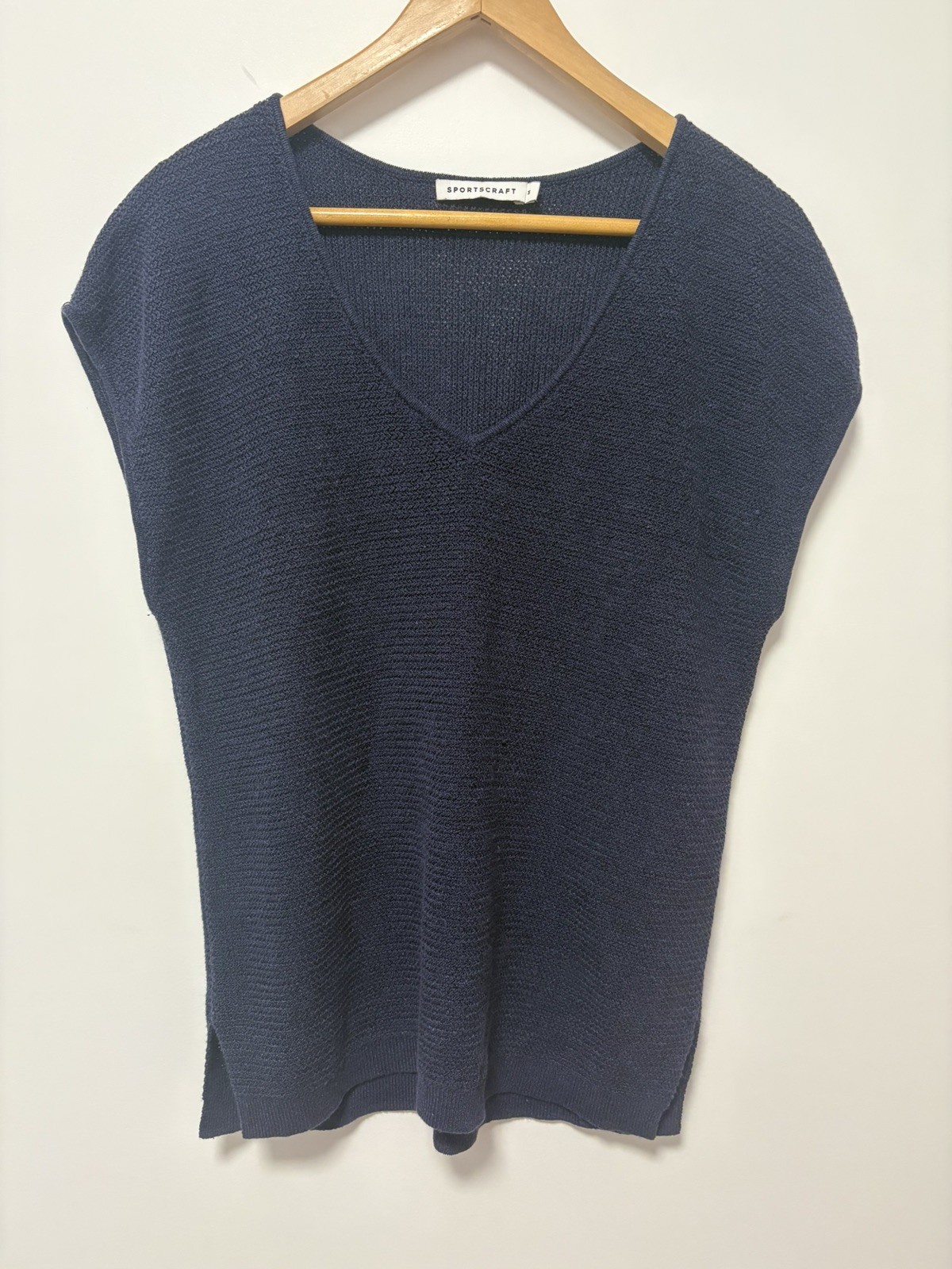 Sportscraft Dark Blue Knit Tank Top 🖤 Size Medium Winter