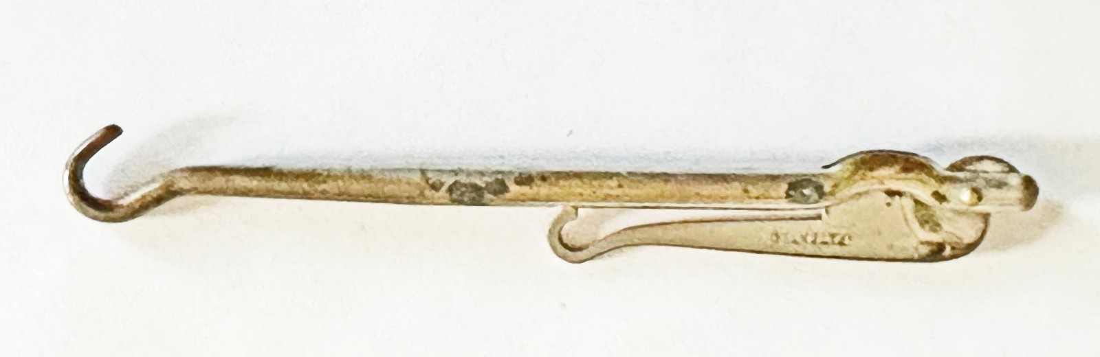 Antique Victorian Metal Folding Glove Boot Button Hook Patented Early 1900s