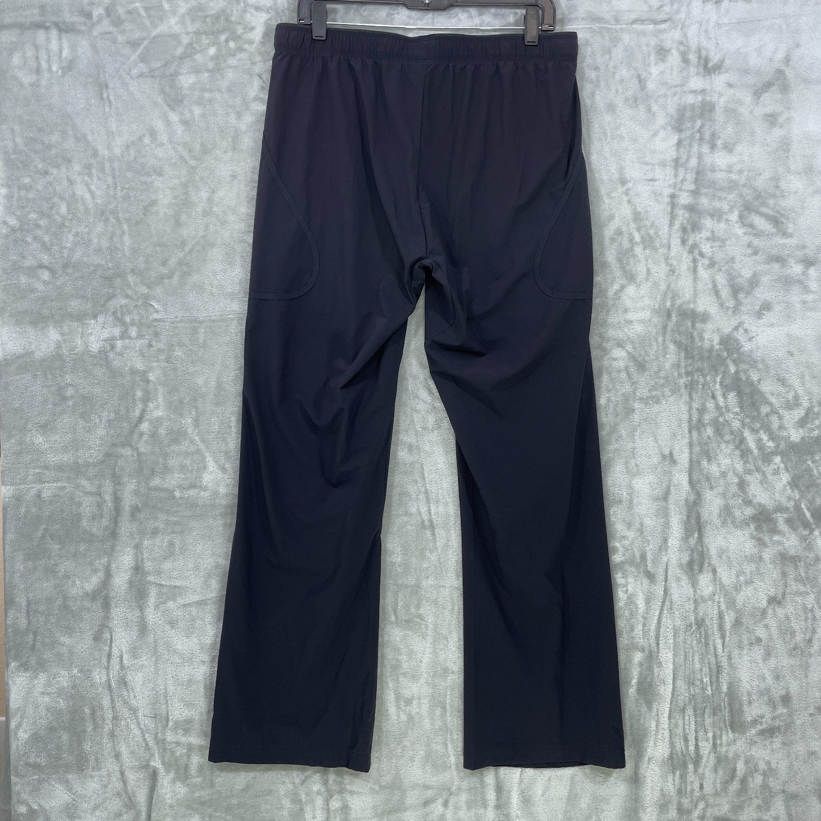 PASKHO Lightweight Travel Pants Black Women Size L Wide Leg Drawstring Waist