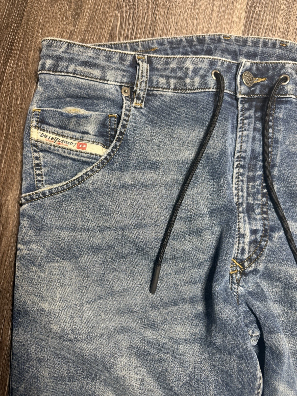Diesel Tapered Krooley Jogg Jeans Mens 36X32 Medium Wash Blue Denim