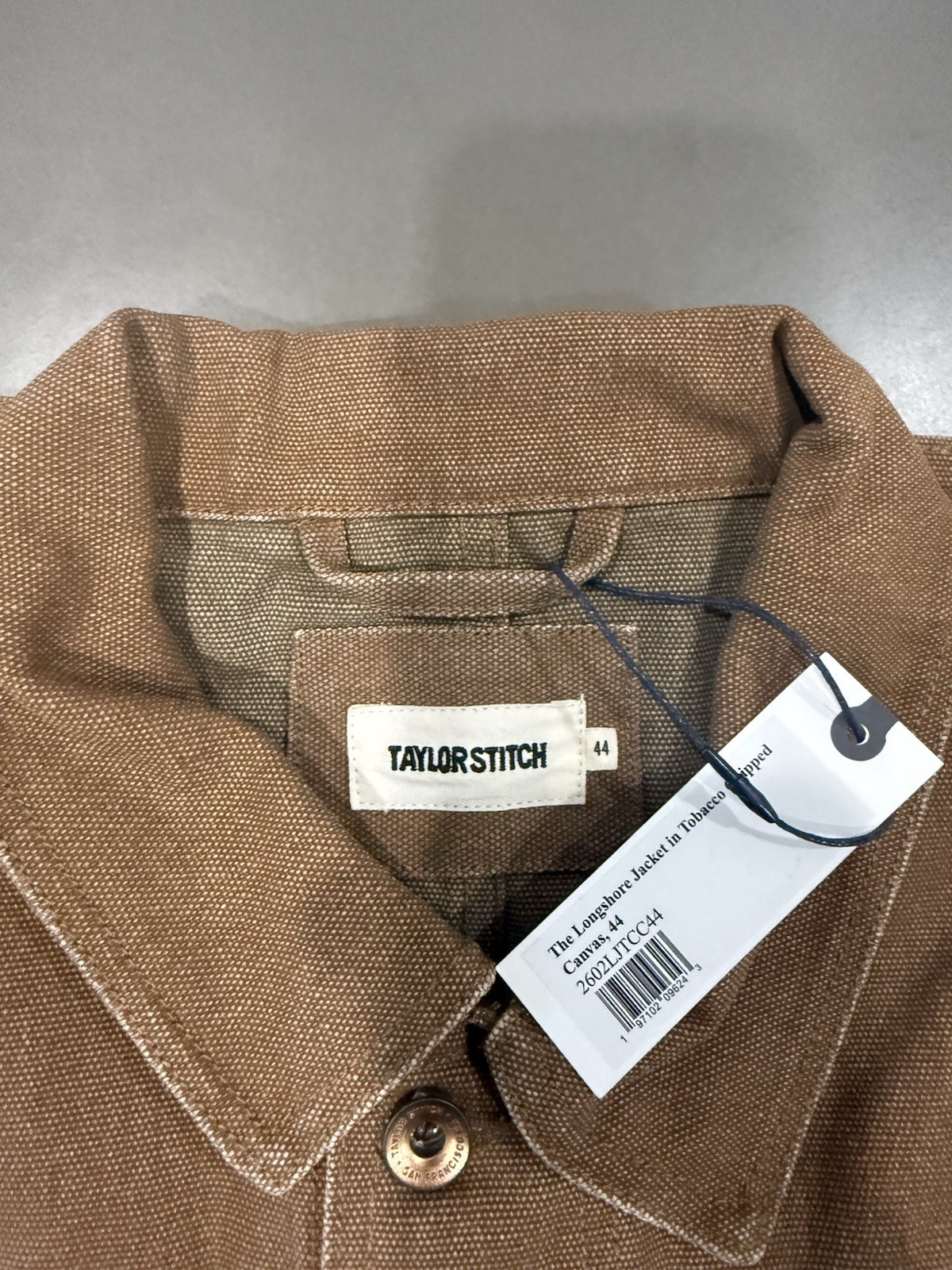 Taylor Stitch The Longshore Jacket In Tobacco Chipped Canvas Size XL 44