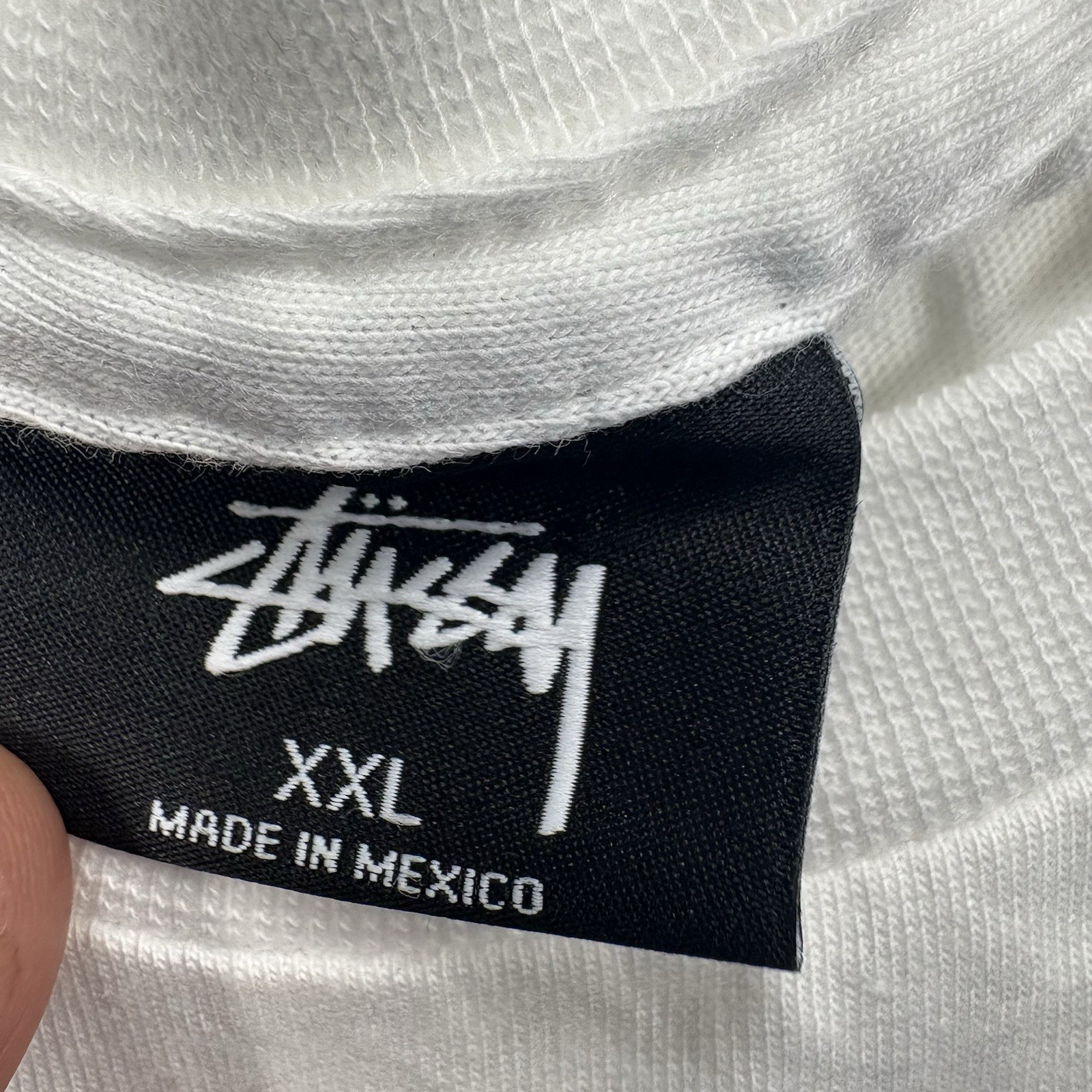 Stussy Basic Stüssy Long Sleeve T-Shirt Mens XXL White Double Sided